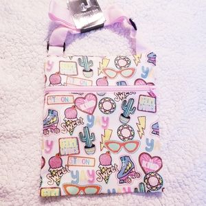 Pink Girl Vibes Retro Crossbody Bag. NWT.